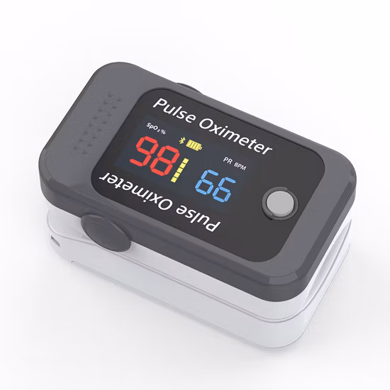 Oxymètre de pouls Bluetooth Bm1000c avec oxymètre d'oxymétrie de pouls SpO2 du bout des doigts à LED numérique médical portable Ce et FDA