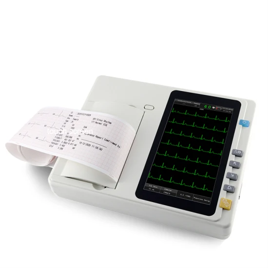 Machine d'ECG d'électrocardiogramme numérique médical d'hôpital 3 canaux ECG 12 plomb ECG Machine à vendre